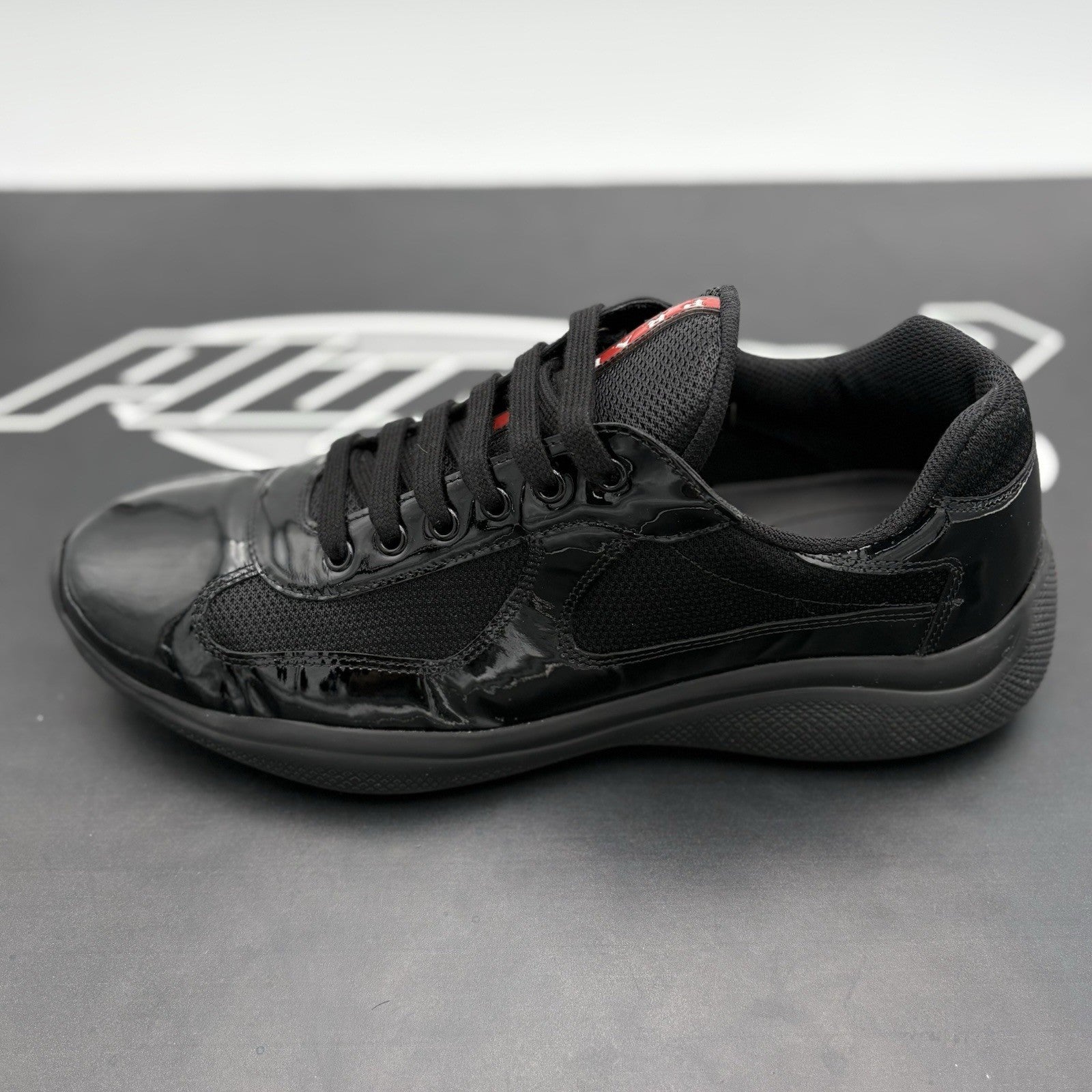Size 10.5 UK (11.5 US) Prada Americas Cup ' Black ' | SUPER CLEAN!