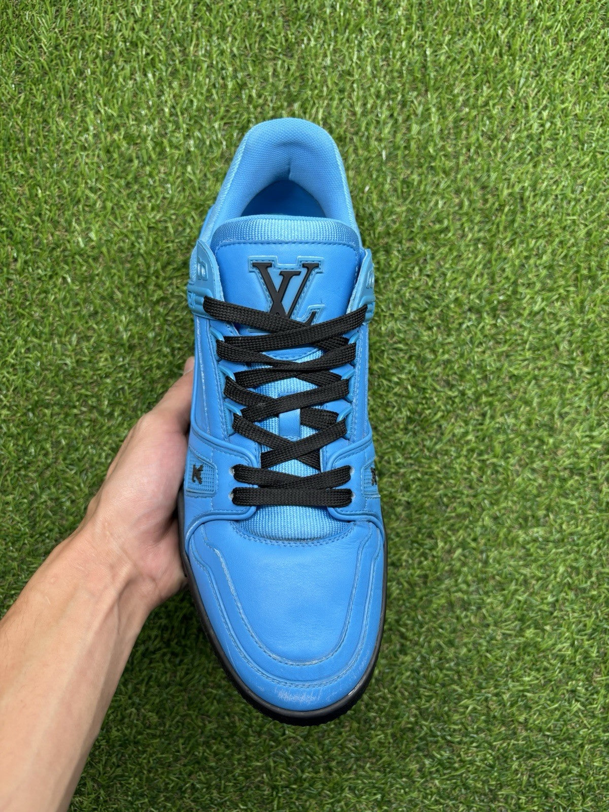 Size 7 LV (8-8.5 US) - Louis Vuitton Trainer ' Blue, Black ' | GREAT CONDITION!