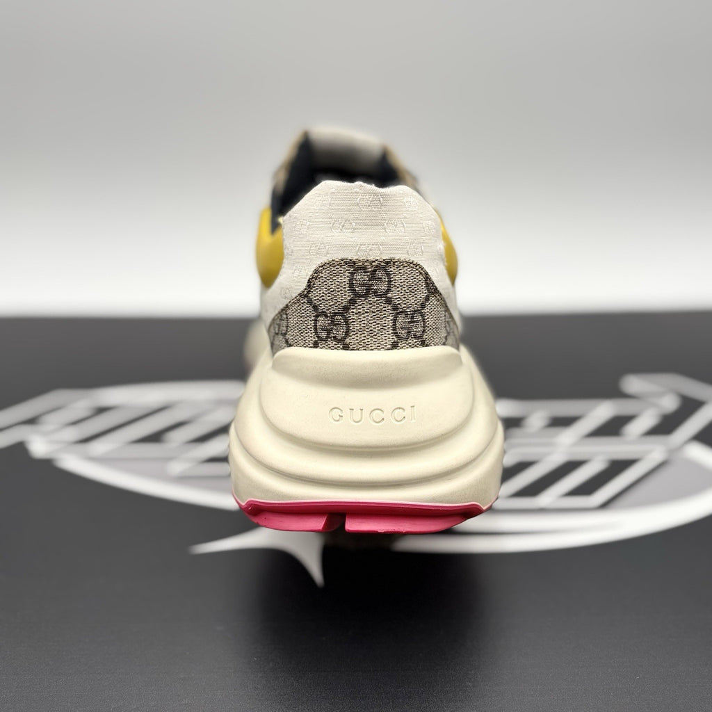 Size 13 G (13.5 US) - Gucci Rhyton  ' Beige, Yellow, Pink Bottom ' | GOOD!
