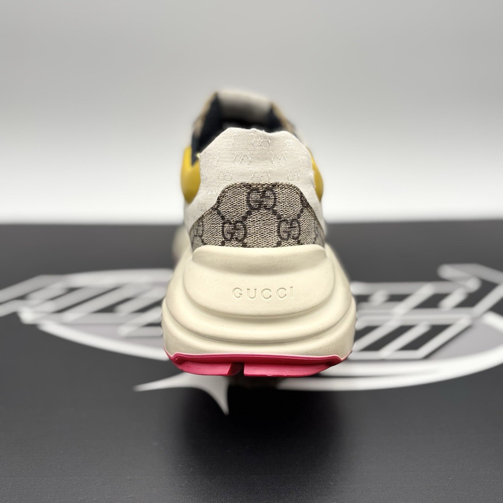 Size 13 G (13.5 US) - Gucci Rhyton  ' Beige, Yellow, Pink Bottom ' | GOOD!