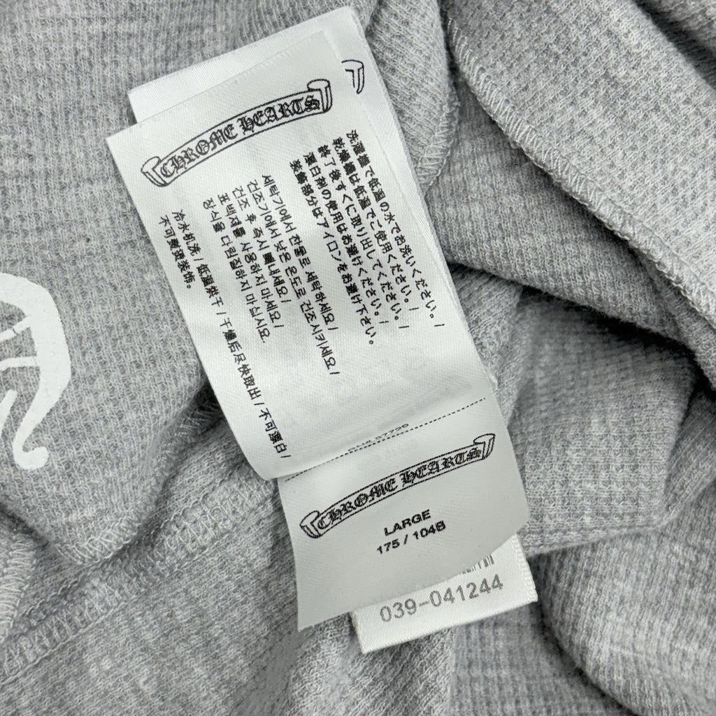 Size L - Chrome Hearts Dagger Long Sleeve Thermal ' Grey ' | WORN 1-3x