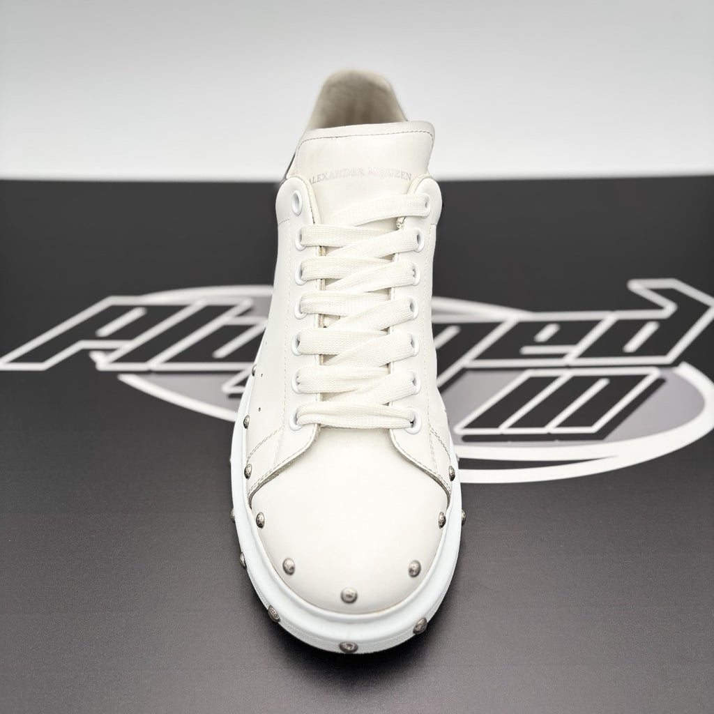 Size 44 (11 US) - Alexander McQueen Front Studded  ' White, Black ' | GREAT!