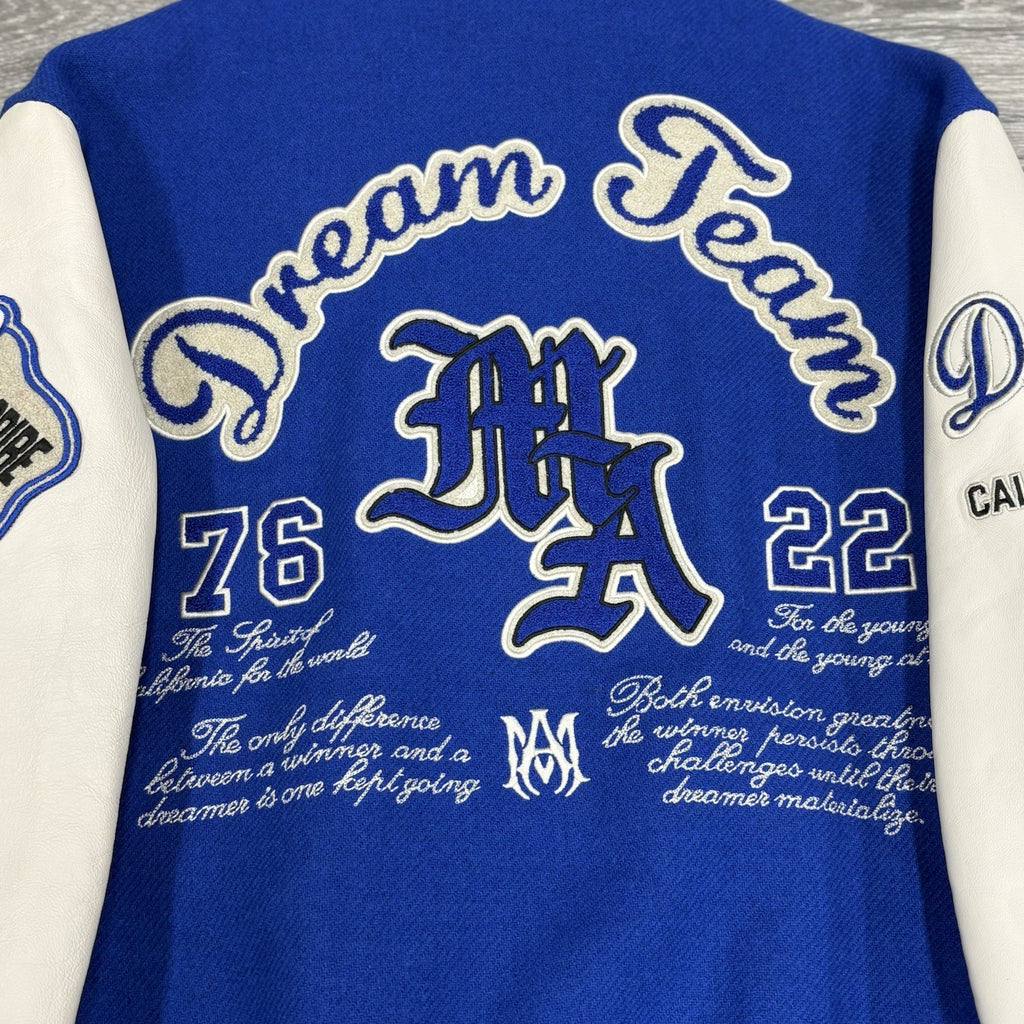 Size Large - Amiri Dream Team Varsity Jacket ' Blue ' | WORN 3x | 100% AUTHENTIC