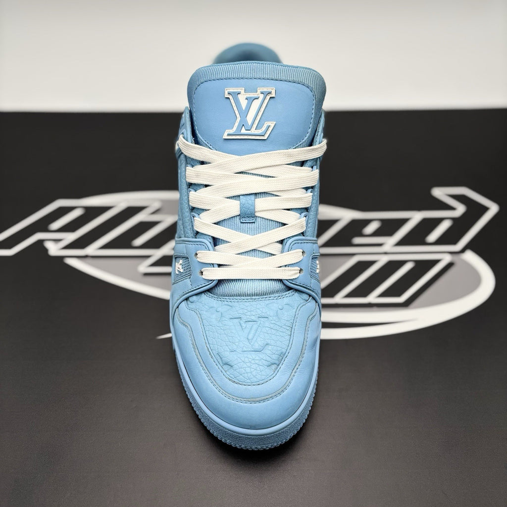 Size 9.5 LV (10.5-11 US) - Louis Vuitton Trainer ' Sky Blue ' | GREAT!