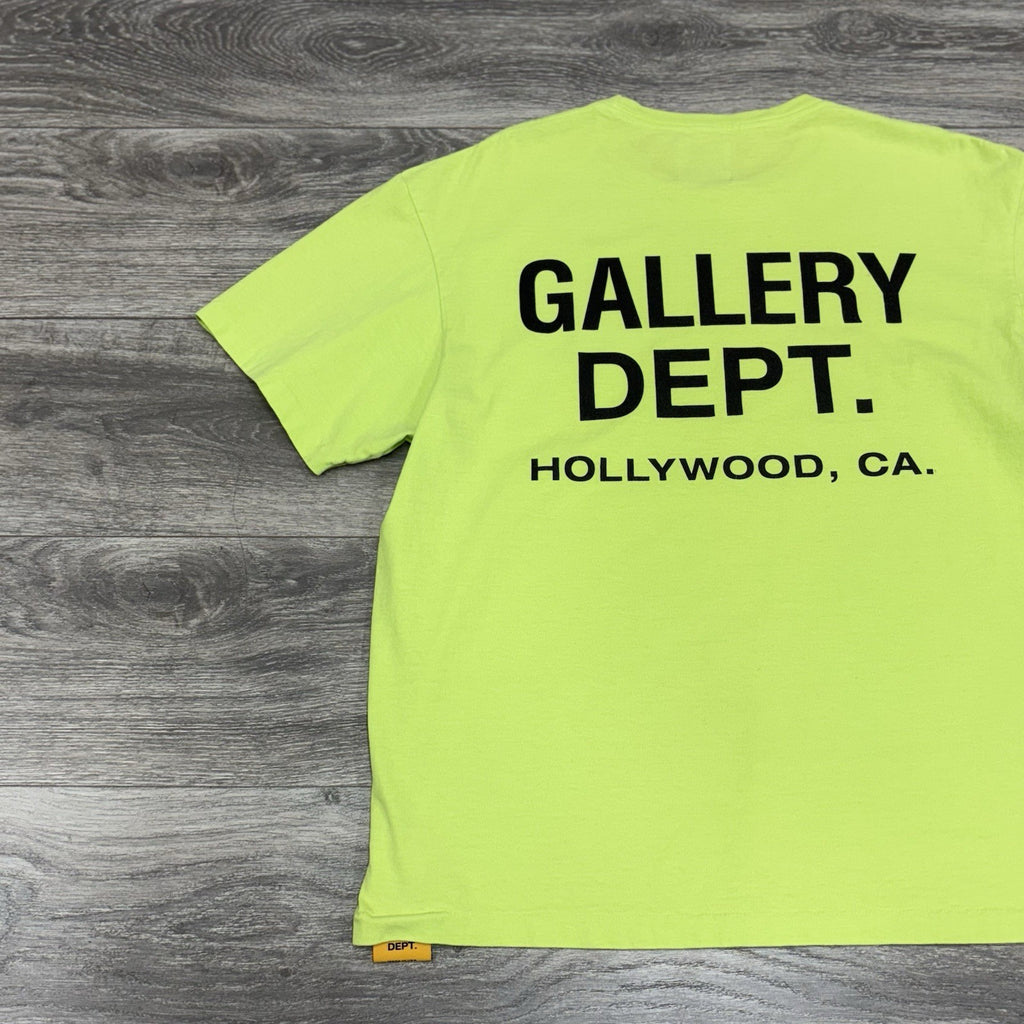 Size Large - Gallery Dept Souvenir Tee ' Lime Green ' | ONLY WORN 1x