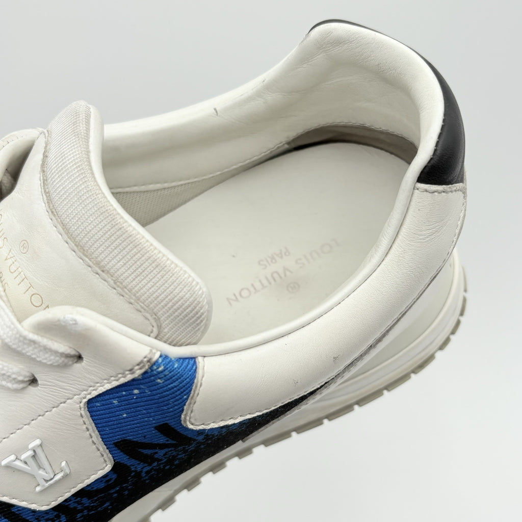 Size 9 LV (10-10.5 US) Louis Vuitton Run Away Low ' White Blue ' | GOOD COND!