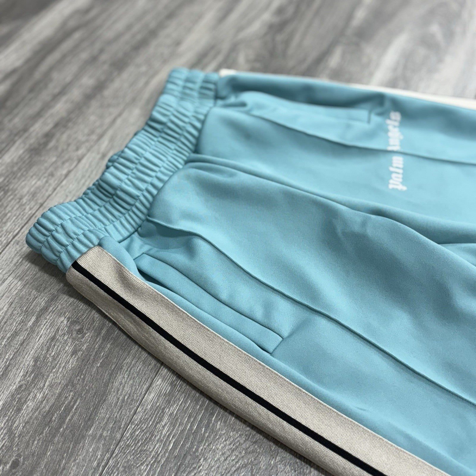 Size Small - Palm Angels Classic Track Pants ' Light Blue Off White '
