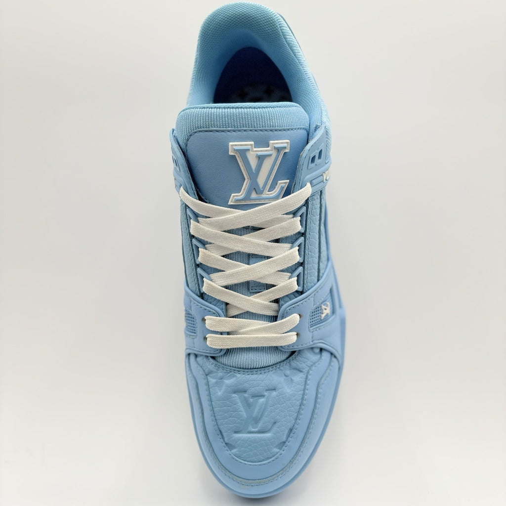 Size 7.5 LV (8.5-9 US) - Louis Vuitton Trainer ' Light Blue ' | SUPER CLEAN!