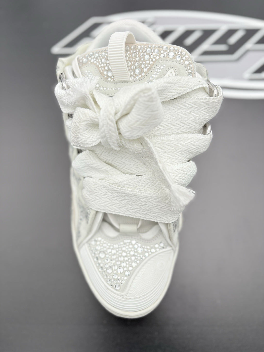 Size 44 (11 US) - Lanvin Curb Rhinestone ' White ' | GREAT CONDITION!