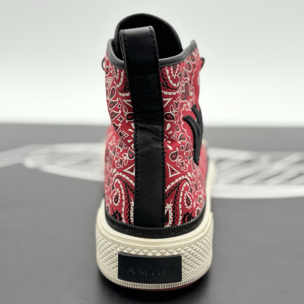 Size 44 (11 US) Amiri Bandana Canvas High-Top Sneaker ' Red ' | GREAT CONDITION!