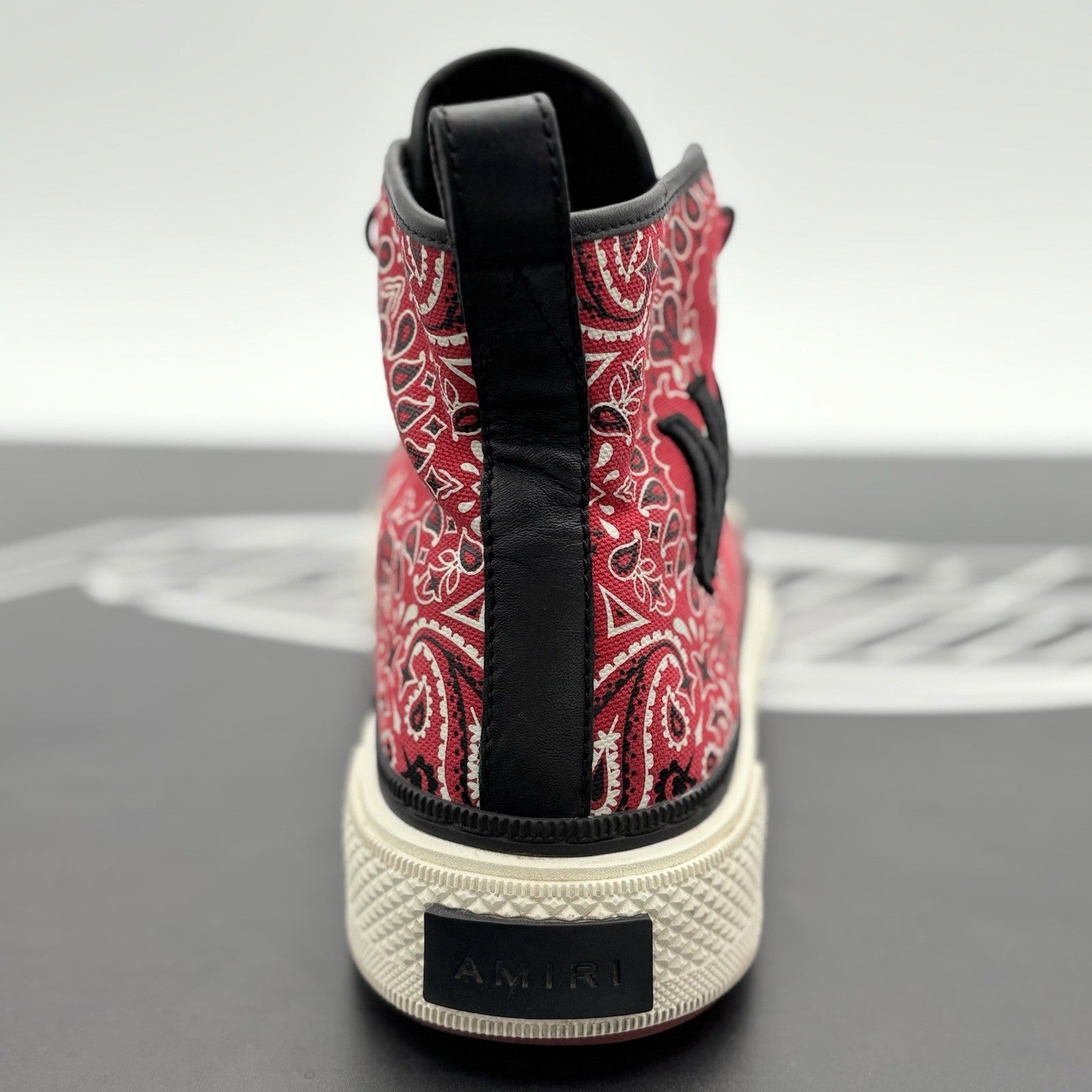 Size 44 (11 US) Amiri Bandana Canvas High-Top Sneaker ' Red ' | GREAT CONDITION!