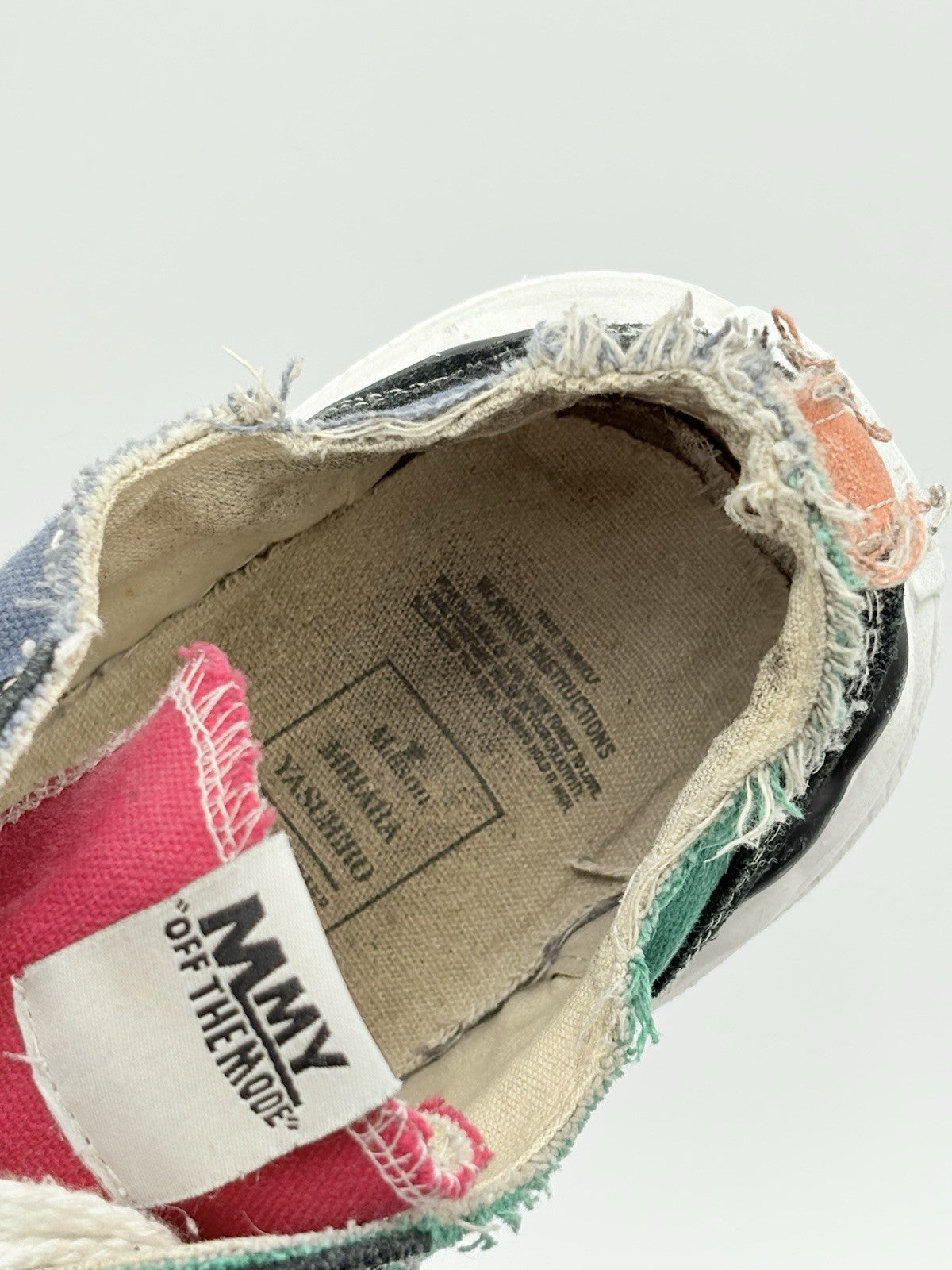 Size 44 (11 US) Maison Mihara Yasuhiro OG Sole Canvas ' Multi Color '