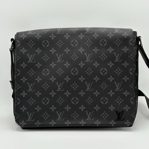 Louis Vuitton District Monogram Eclipse Messenger Bag ' Black ' | SUPER CLEAN!