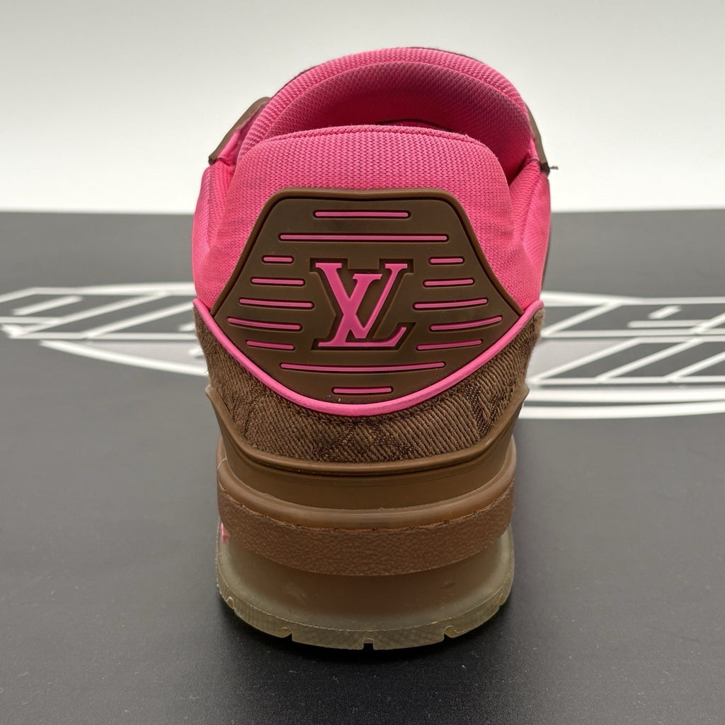 Size 8 LV (9-9.5 US) Louis Vuitton Trainer ' Pink Brown ' | GREAT CONDITION!