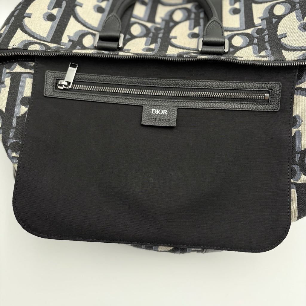 Dior Oblique Jacquard Maxi Weekender 40 Bag ' Beige ' | SUPER CLEAN!