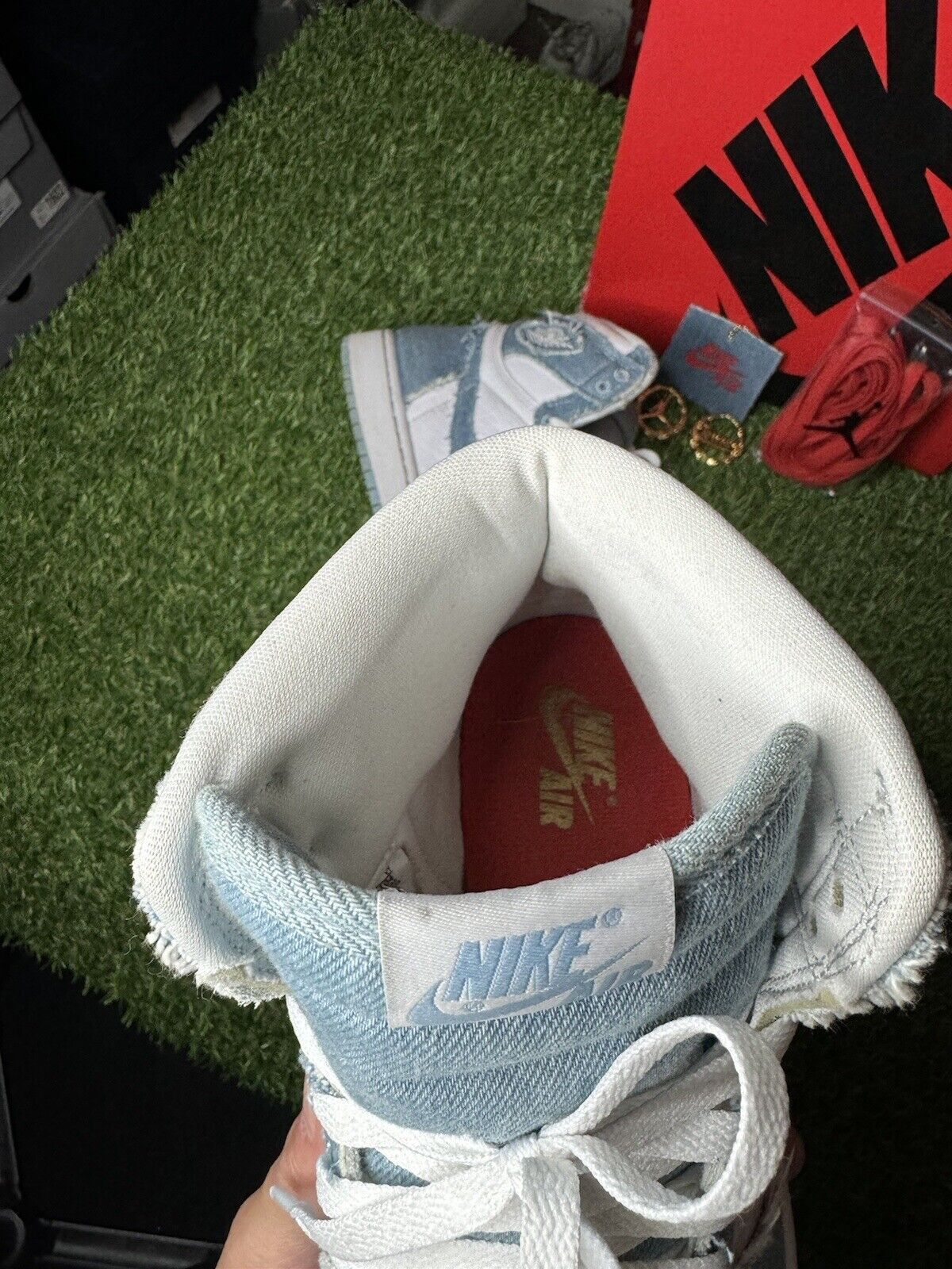 Size 10.5 W (9 M) - Air Jordan 1 Retro High OG ' Denim ’ | GOOD CONDITION