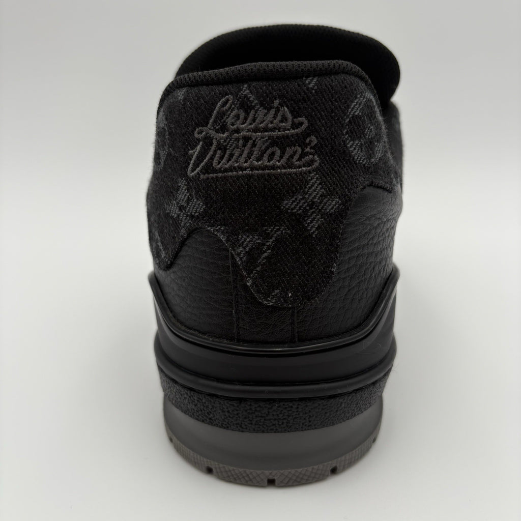 Size 9 LV (10-10.5 US) Louis Vuitton Trainer X Nigo ' Black Denim ' | CLEAN!