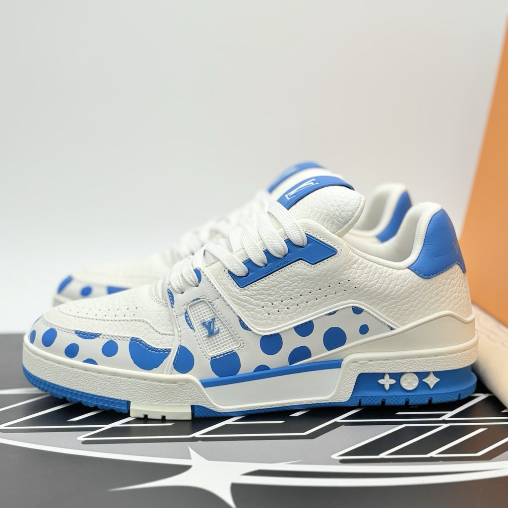Size 6 LV (7-7.5 US) Louis Vuitton x Yayoi Kusama ' White Blue ' | BRAND NEW!