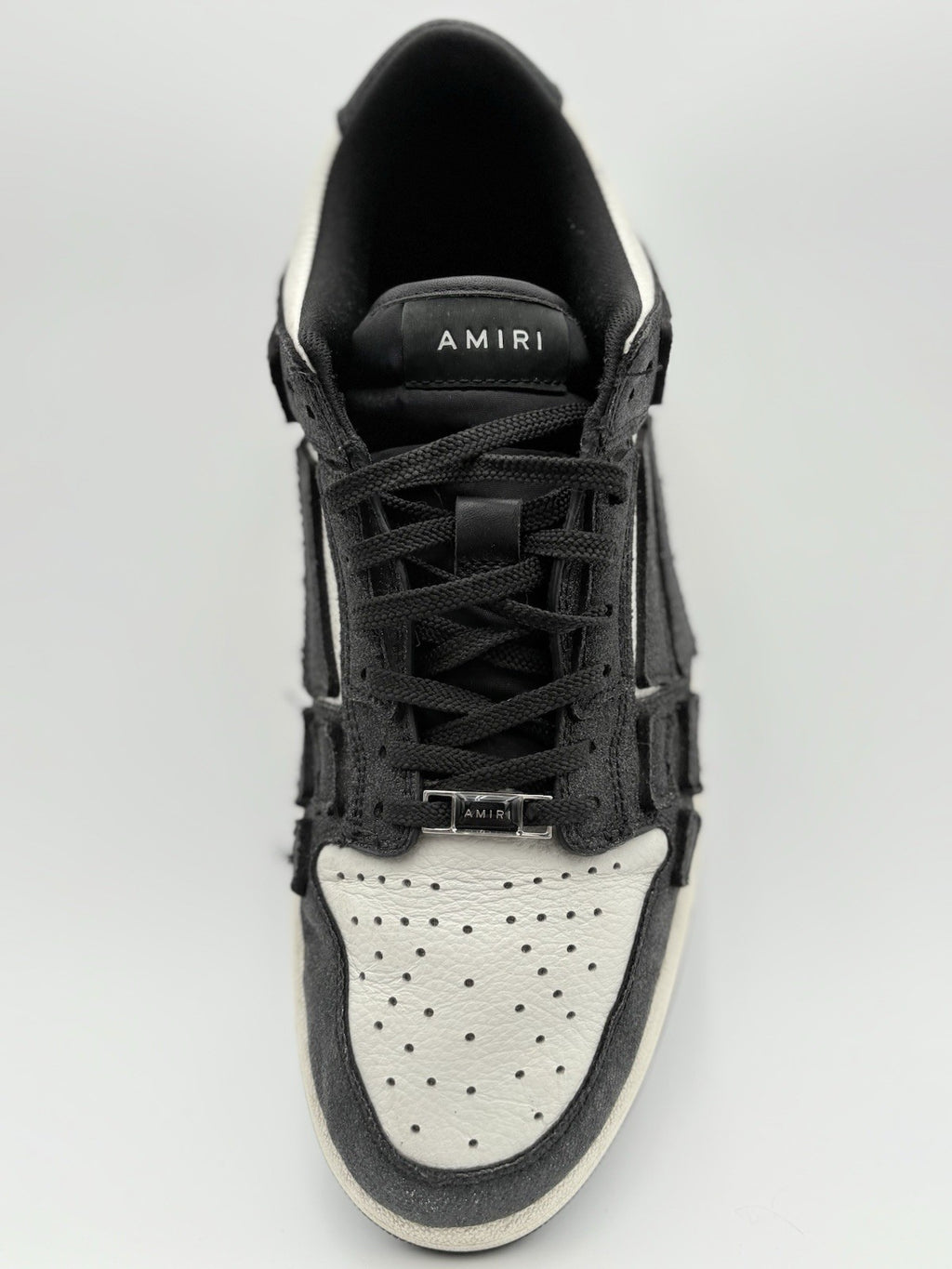 Size 46 (13 US) Amiri Skel Low Top Shimmer Sneaker ' Black '