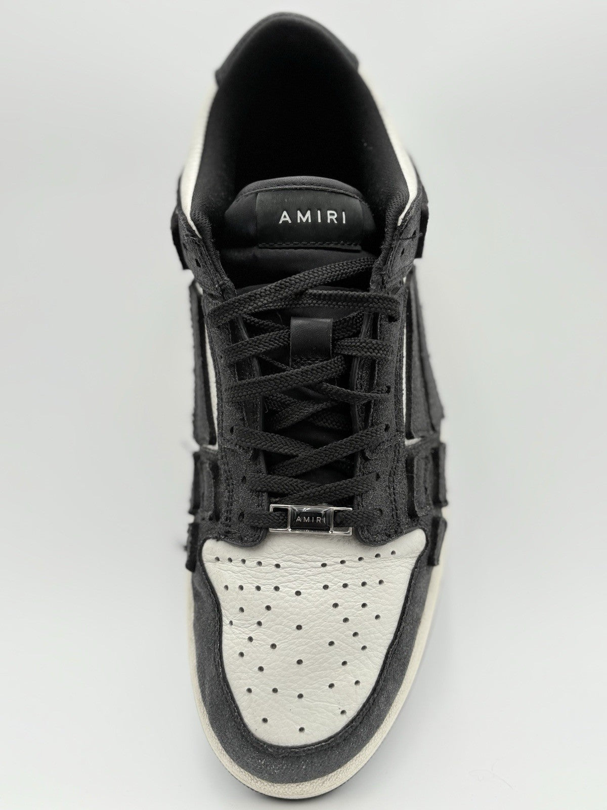 Size 46 (13 US) Amiri Skel Low Top Shimmer Sneaker ' Black '