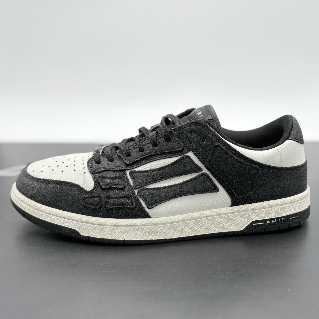 Size 46 (13 US) Amiri Skel Low Top Shimmer Sneaker ' Black '