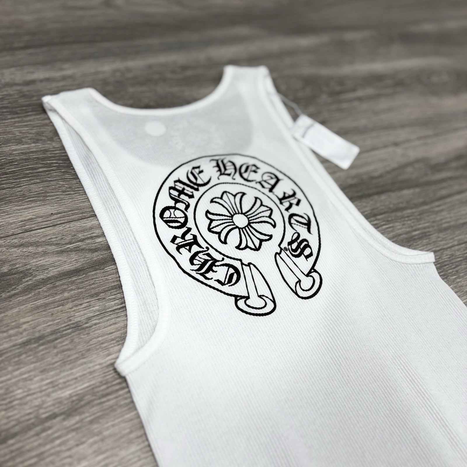 Size Medium - Chrome Hearts Horseshoe Tank Top ' White Black ' BRAND NEW!