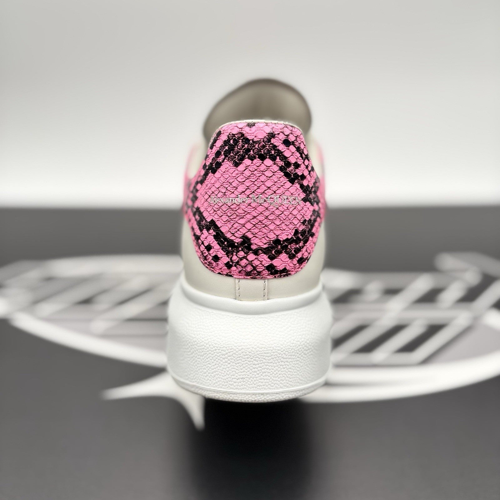 Size 41 (8 US) Alexander McQueen ' White, Pink Snake Print ' | GREAT CONDITION!