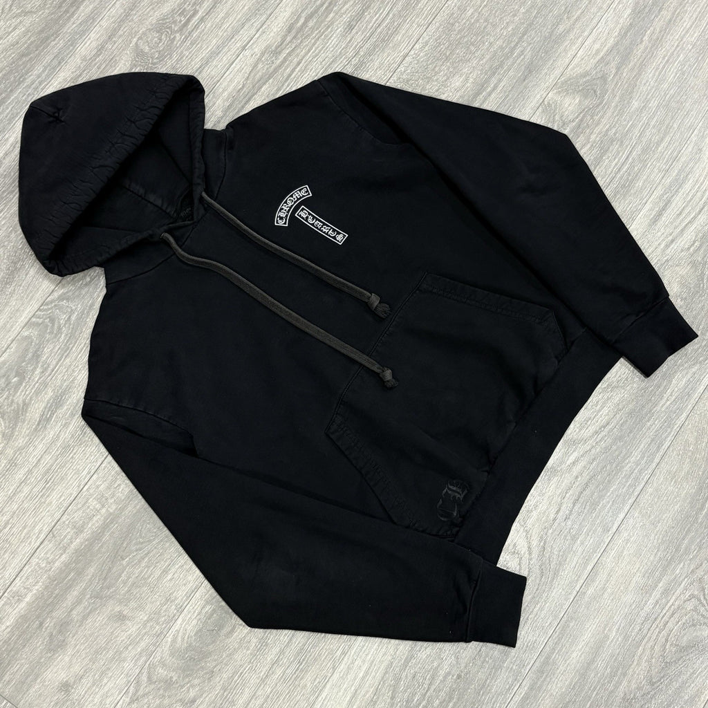 Size S - Chrome Hearts T Logo FU Shoulder Hoodie ' Black '