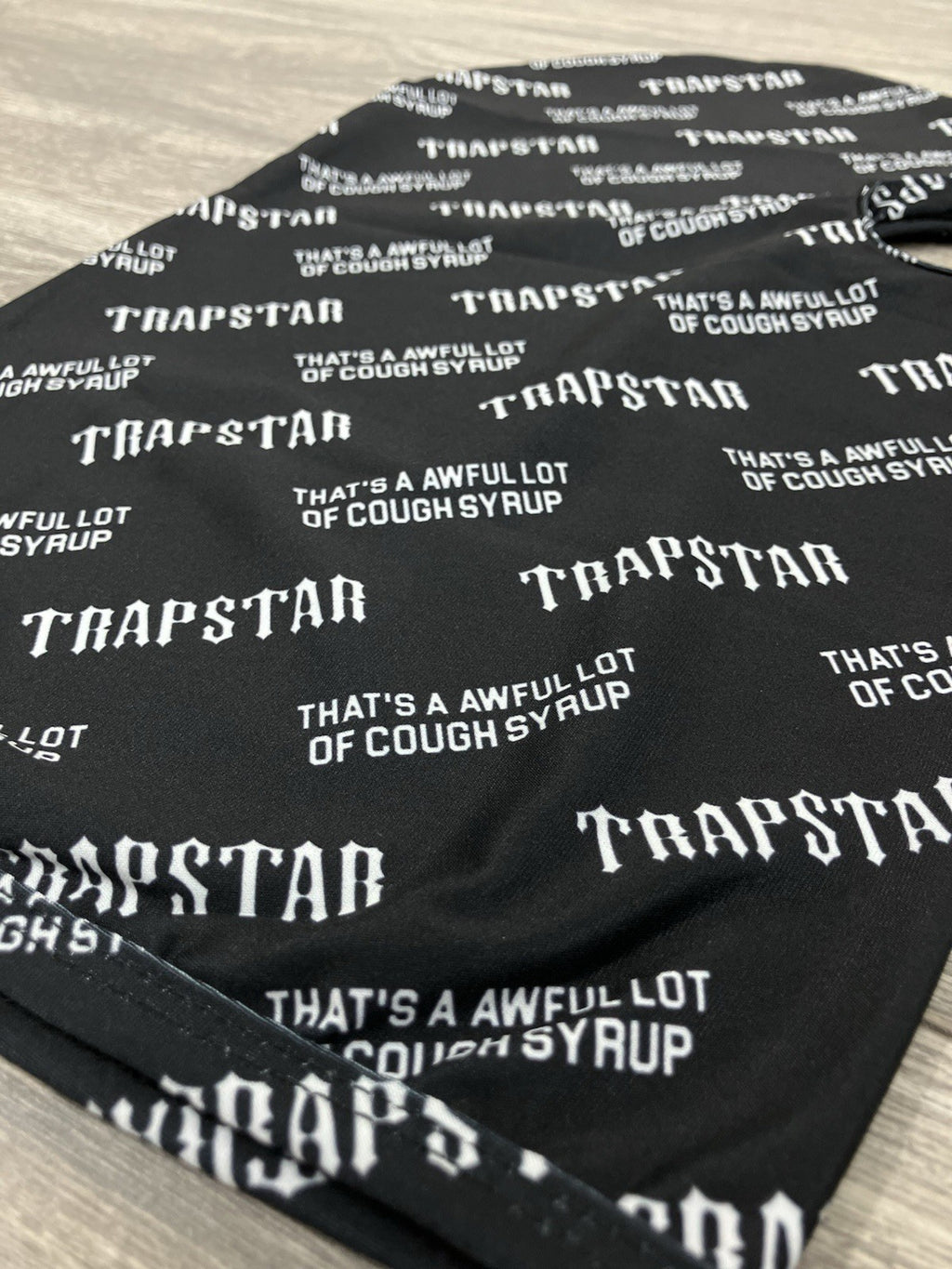 Thats A Awful Lot Of Cough Syrup x Trapstar Ski Mask ' Black, White ' | NEW!
