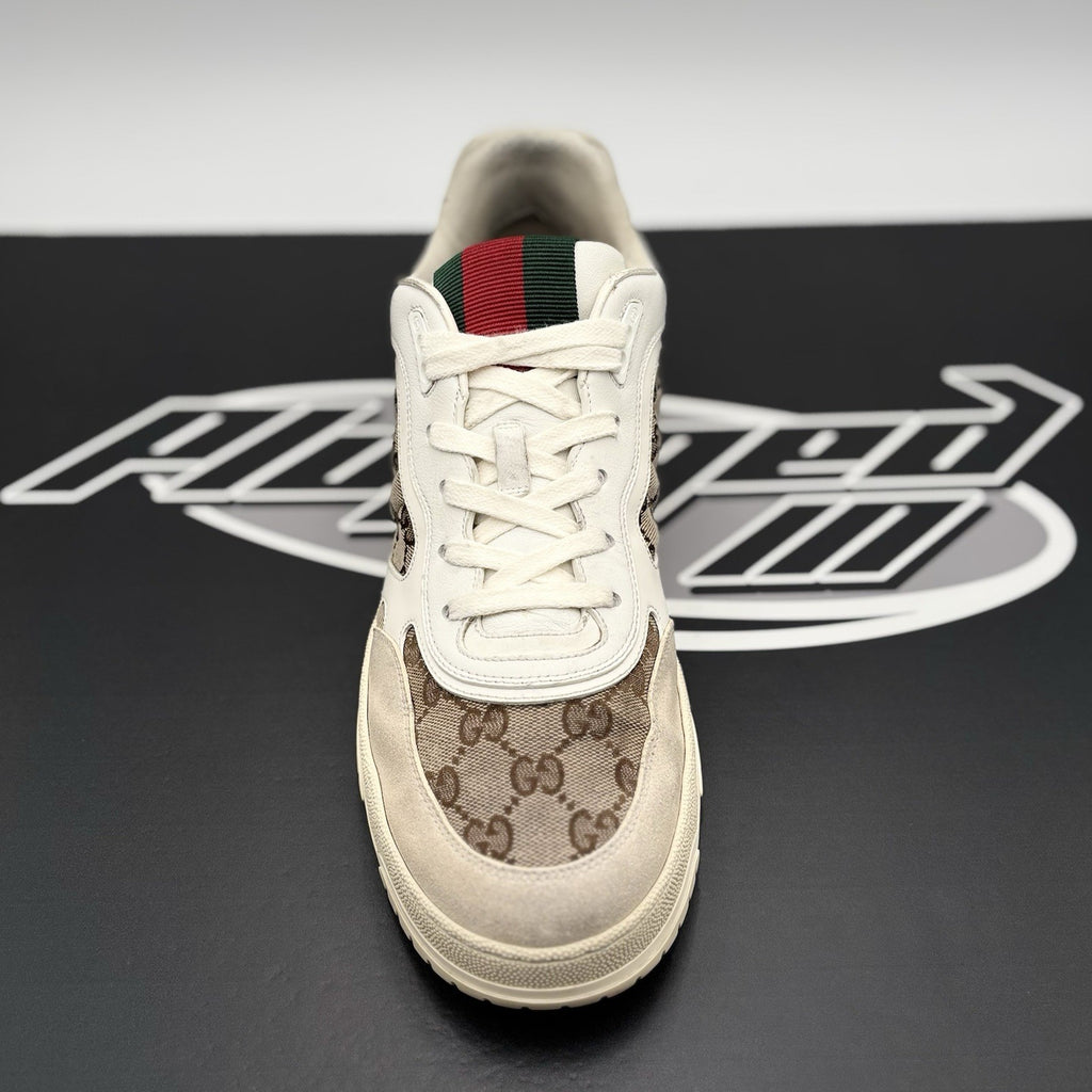 Size 11 G (12 US) - Gucci Re-Web Sneakers GG ‘ White, Beige ‘ | GOOD CONDITION!