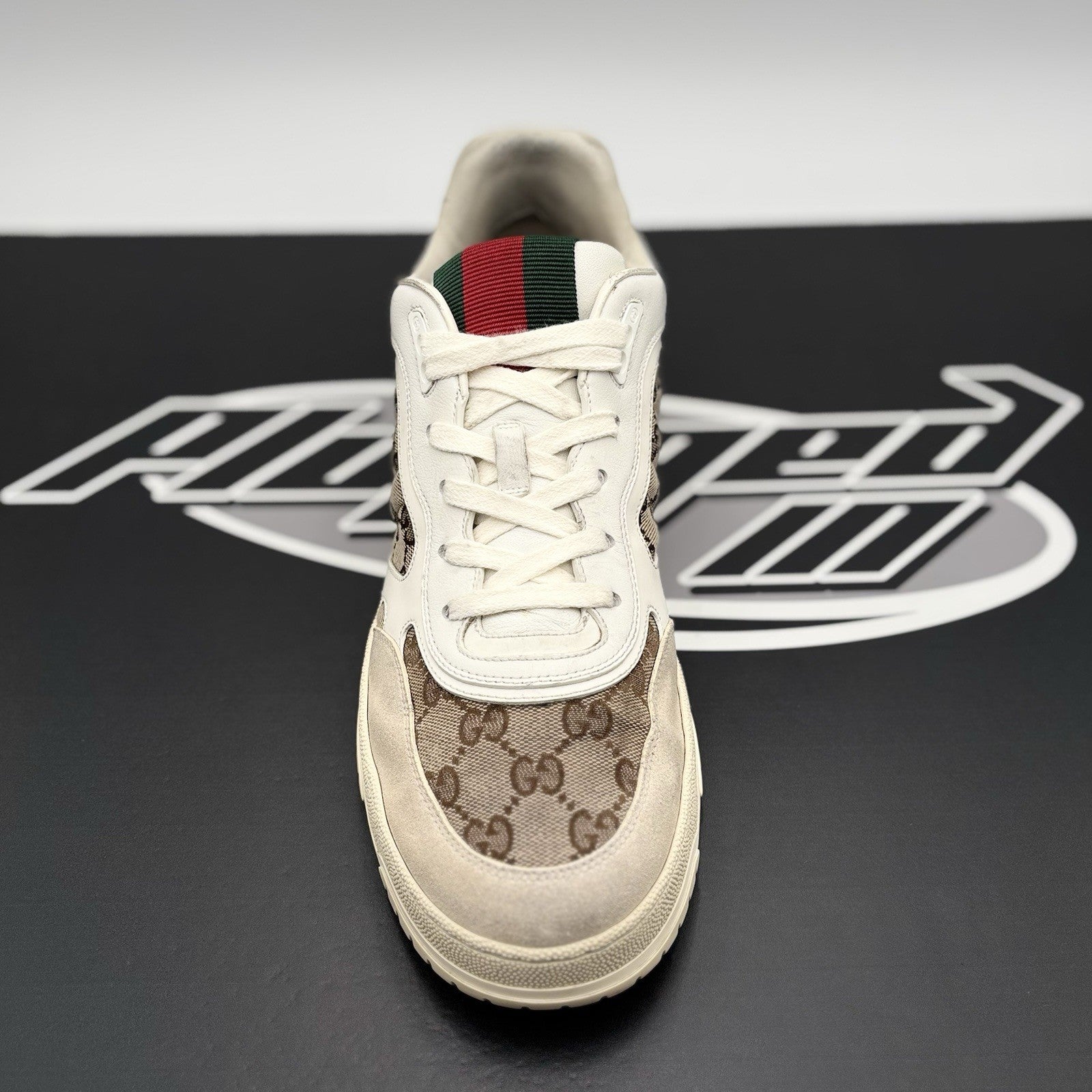 Size 11 G (12 US) - Gucci Re-Web Sneakers GG ‘ White, Beige ‘ | GOOD CONDITION!