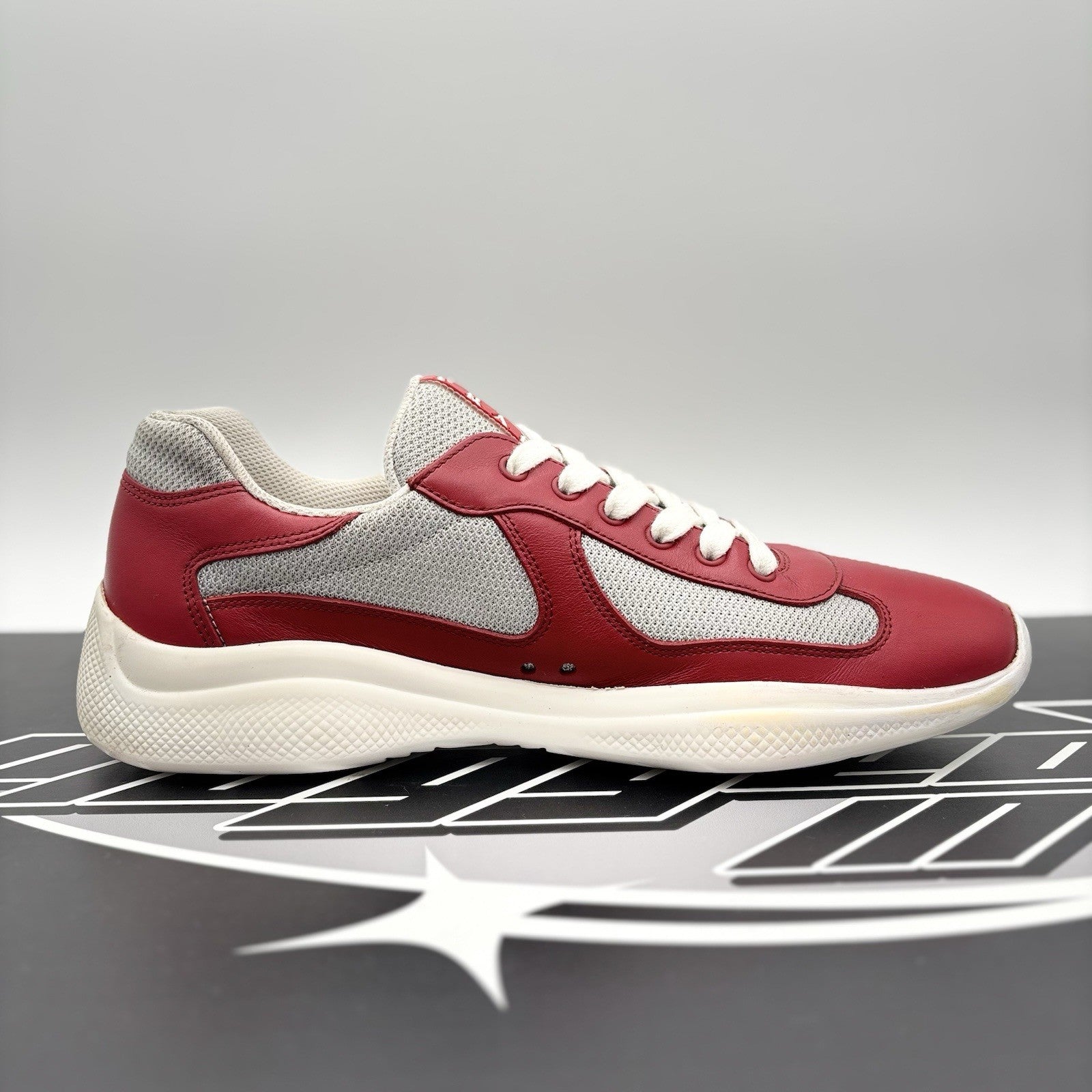 Size 9.5 UK (10.5 US) Prada Americas Cup ' Black White Red ' | GOOD CONDITION!
