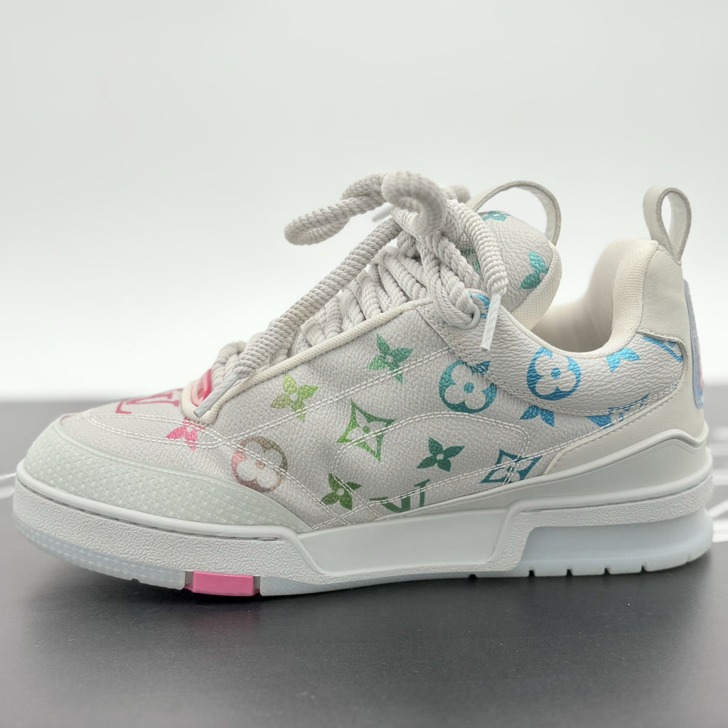 Size 5 LV (6-6.5 US) Louis Vuitton Skate ' Grey Monogram Multicolor ' | CLEAN!