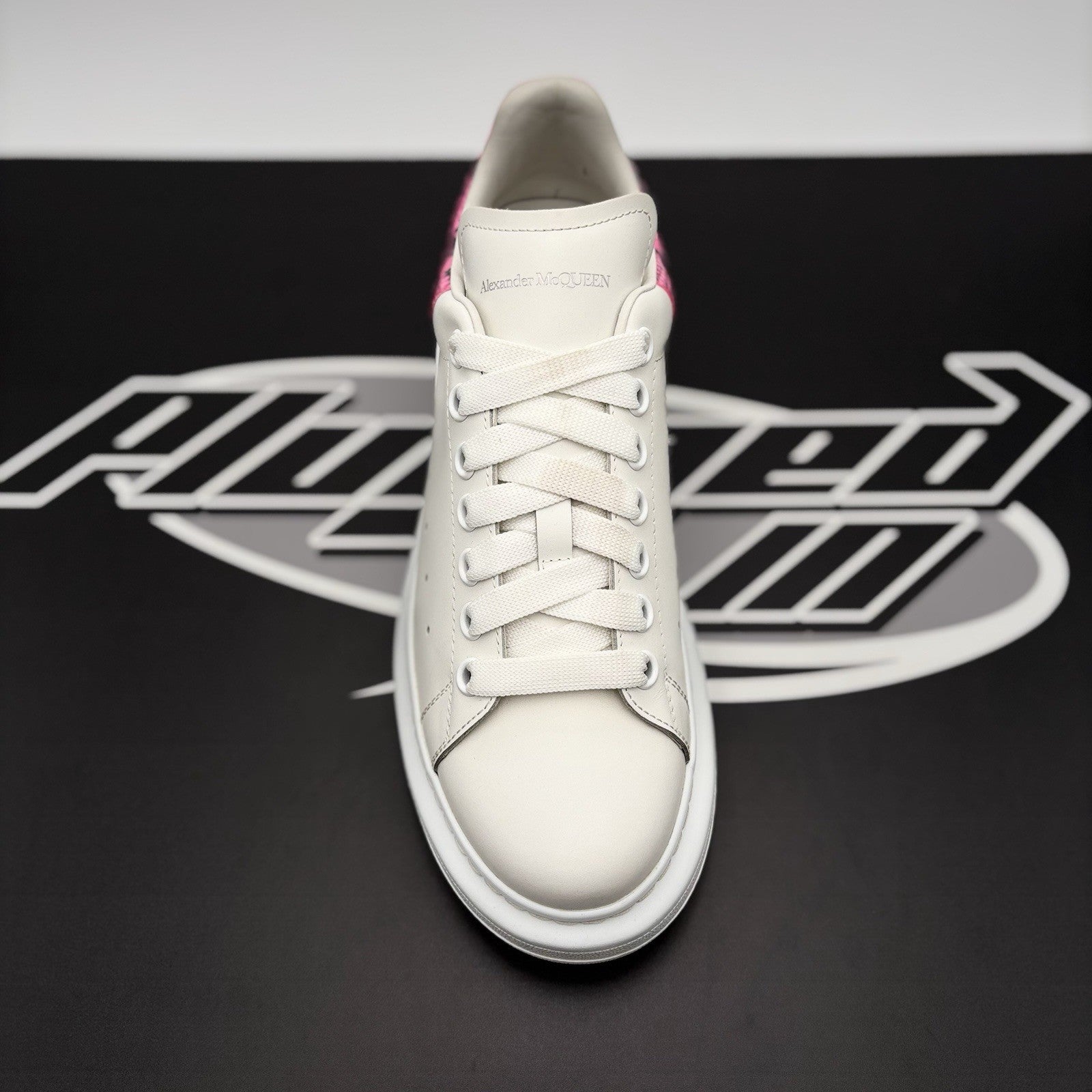 Size 41 (8 US) Alexander McQueen ' White, Pink Snake Print ' | GREAT CONDITION!