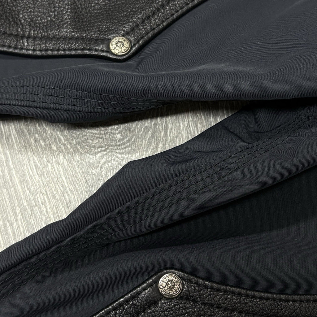 Size 30 - Chrome Hearts Leather Knee Carpenter Pants ' Black ' | WORN 1-3X