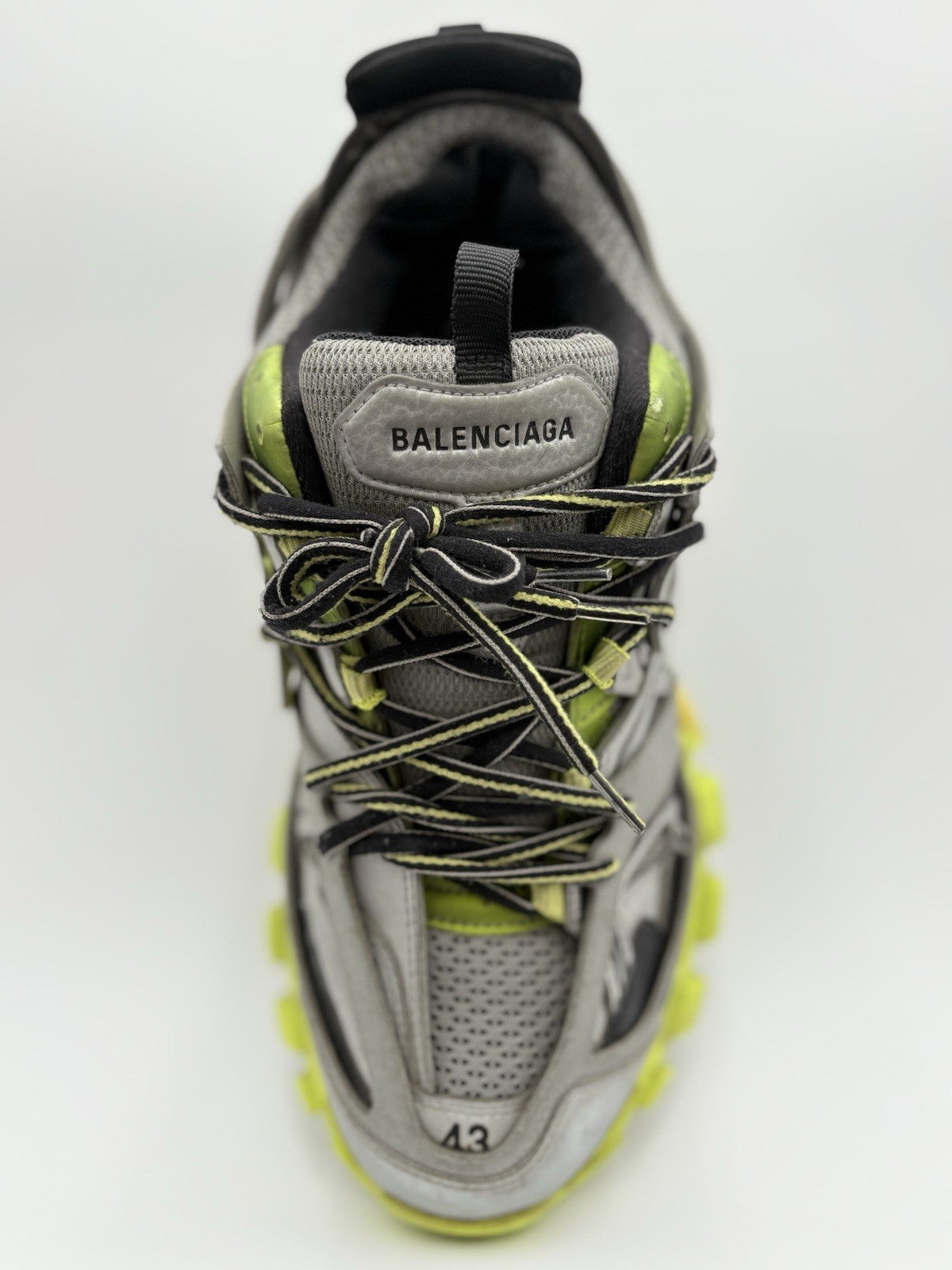 Size 43 (10 US) Balenciaga Track Sneaker ' Silver Neon Yellow ' | GOOD CONDITION