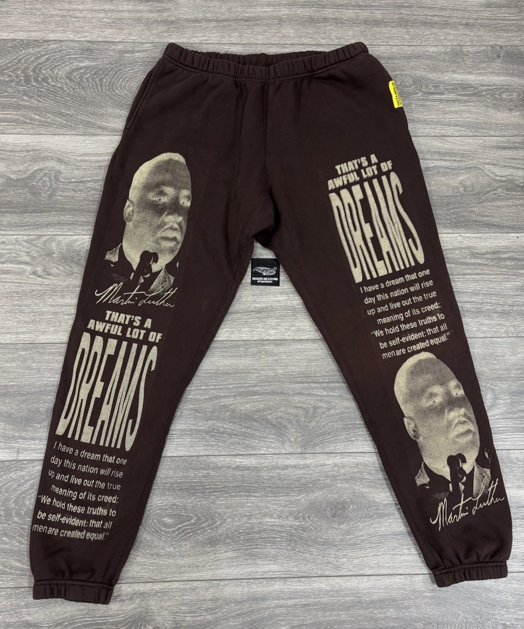 Size L - That's A Awful Lot Of Cough Syrup Sweats x MLK ‘ Brown ‘ | NEW!