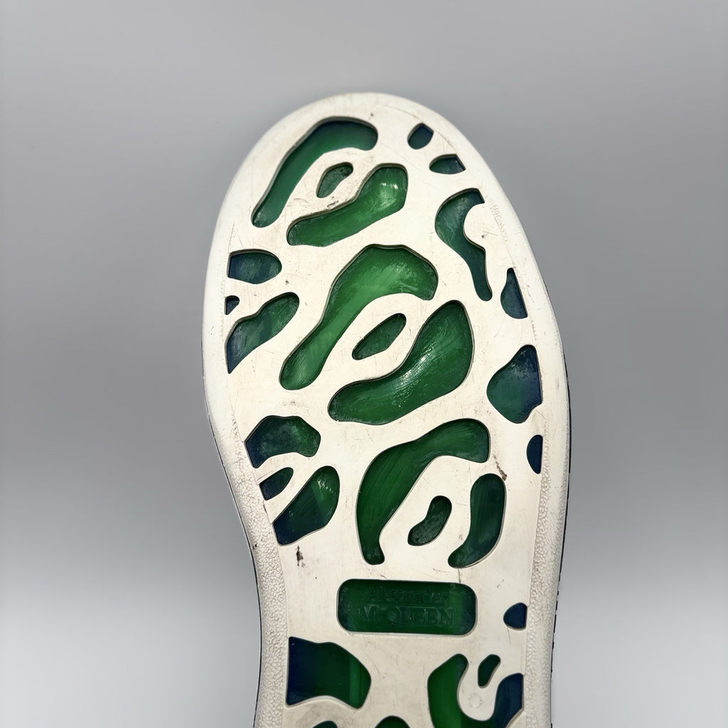 Size 45 (12 US) Alexander McQueen ' Transparent Sole White, Lime '