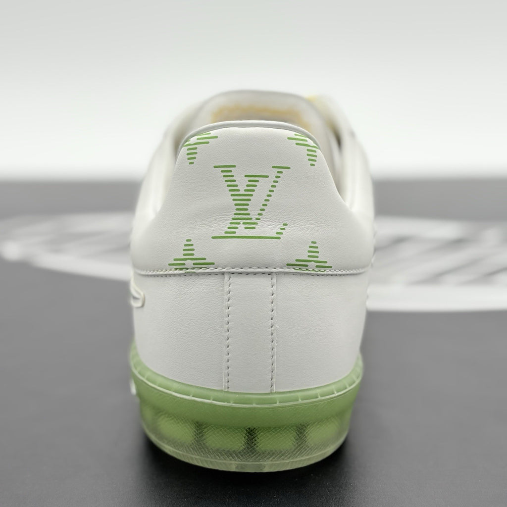 Size 11 LV (12-12.5 US) Louis Vuitton Luxembourg ' White Green Yellow ' | NEW!