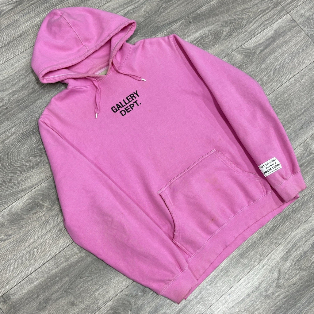 Size Large - Gallery Dept. Center Logo Hoodie ' Pink ' | GOOD CONDITION!