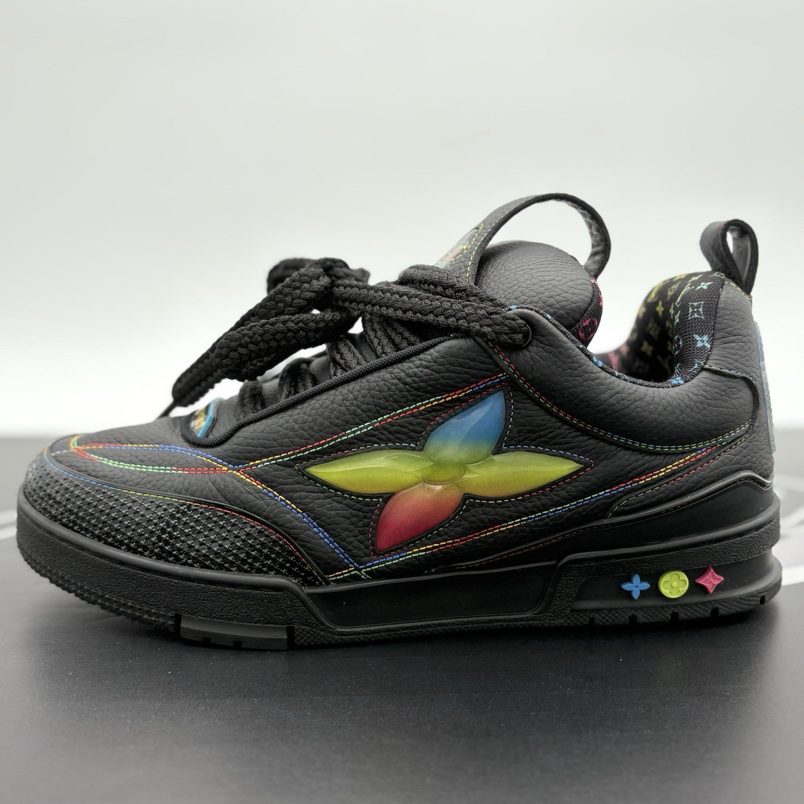 Size 9 LV (10-10.5 US) - Louis Vuitton Skate ' Black Multicolor ' | SUPER CLEAN!