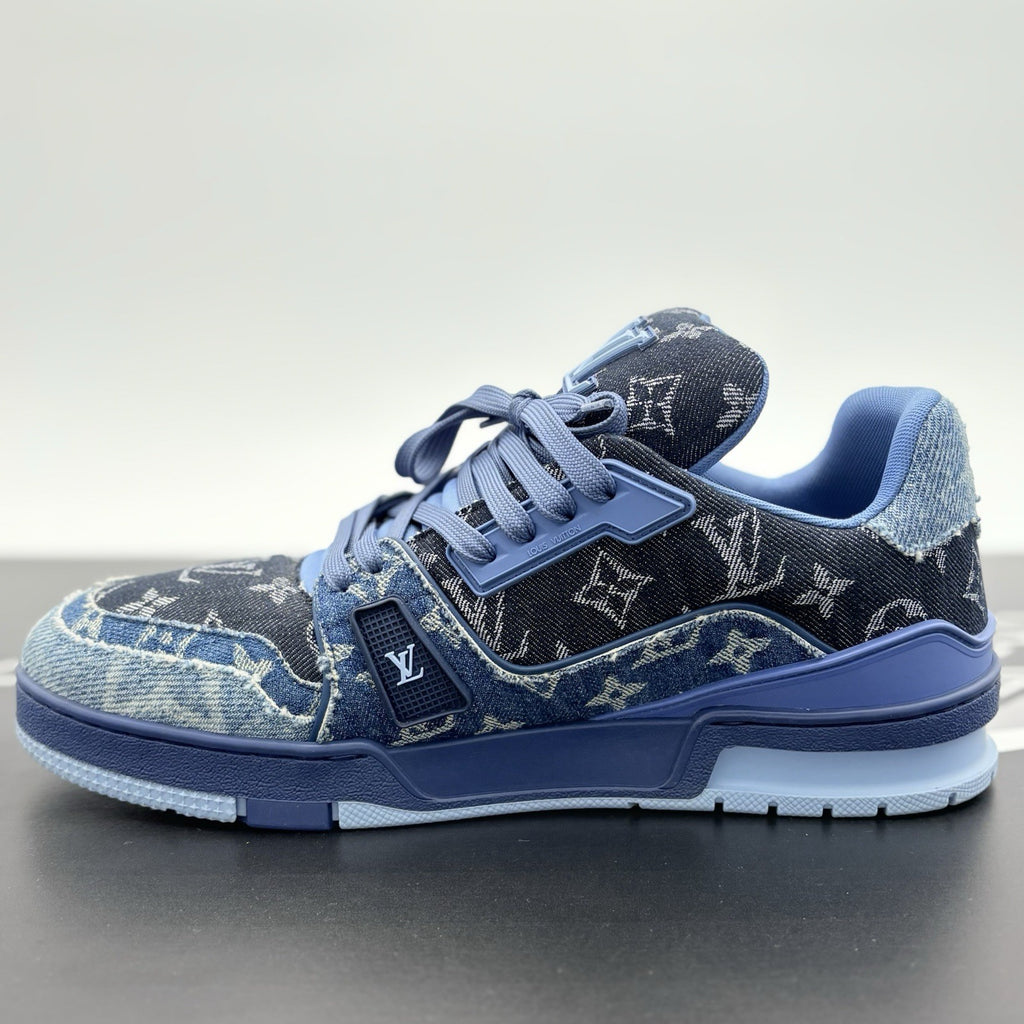 Size 8 LV (9-9.5 US) Louis Vuitton Trainer ' Monogram Blue Denim ' | SUPER CLEAN