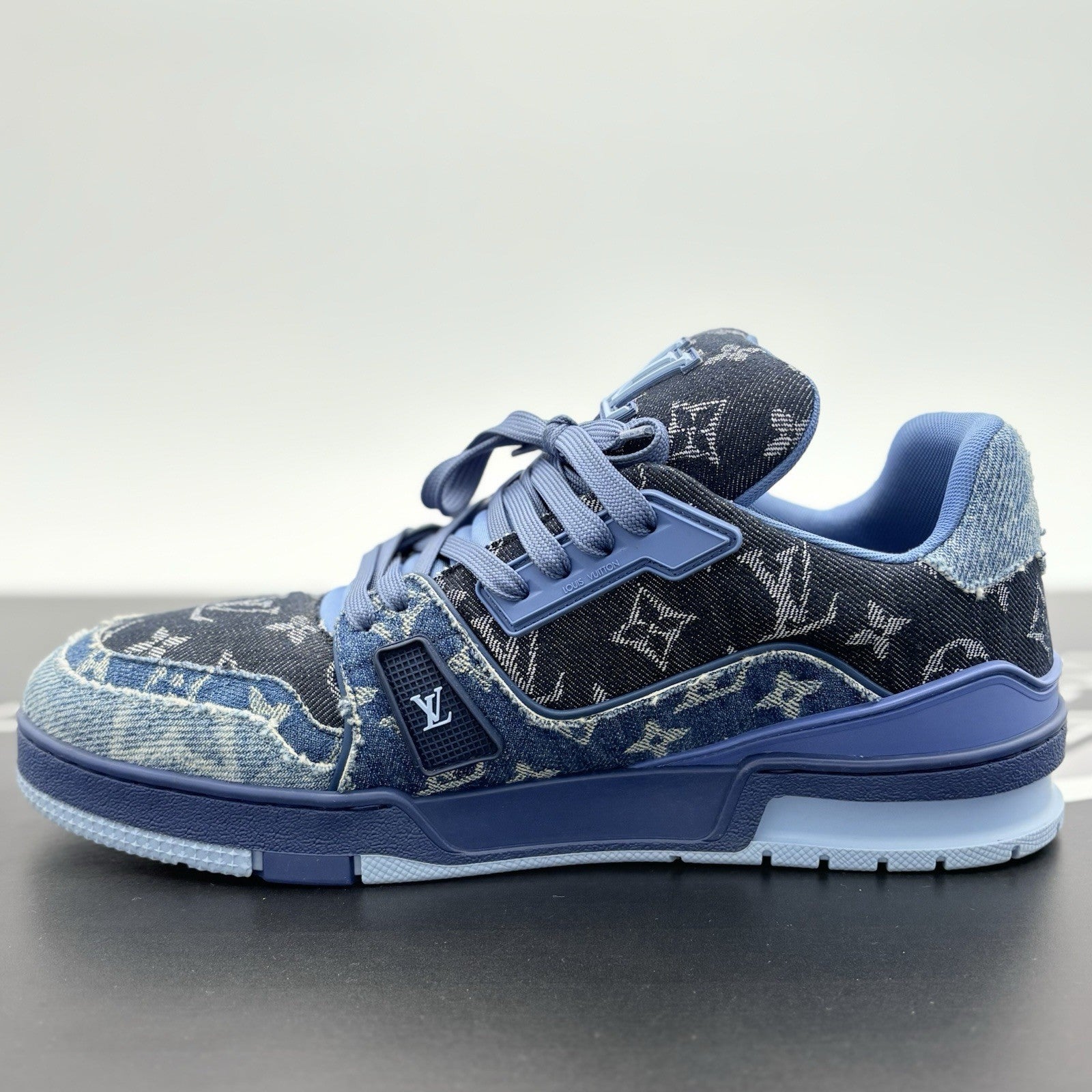 Size 8 LV (9-9.5 US) Louis Vuitton Trainer ' Monogram Blue Denim ' | SUPER CLEAN