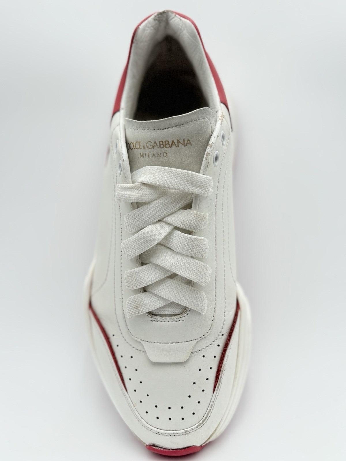 Size 10 UK (11 US) - Dolce Gabbana Daymaster ' White Red ' | GOOD CONDITION!