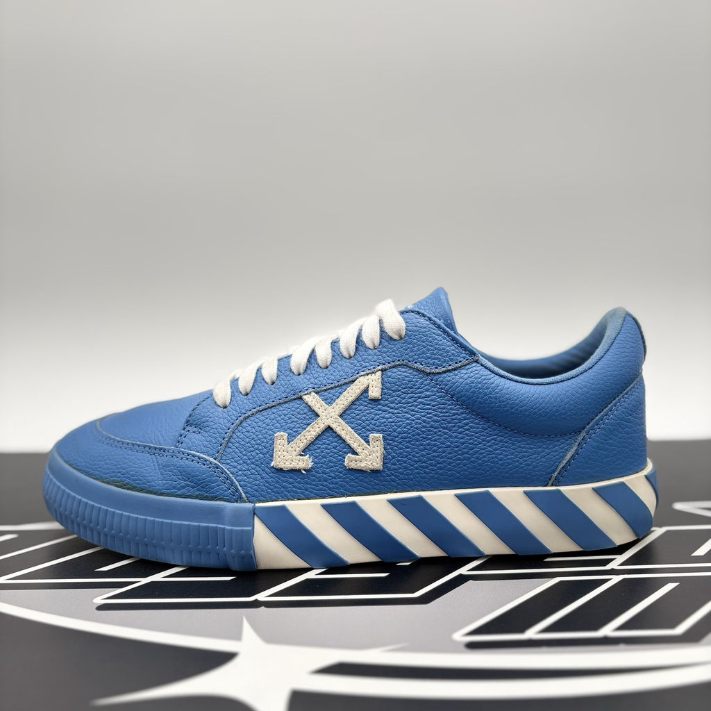 Size 43 (10 US) - Off-White Vulc Leather ' Blue, White ' | GREAT CONDITION!