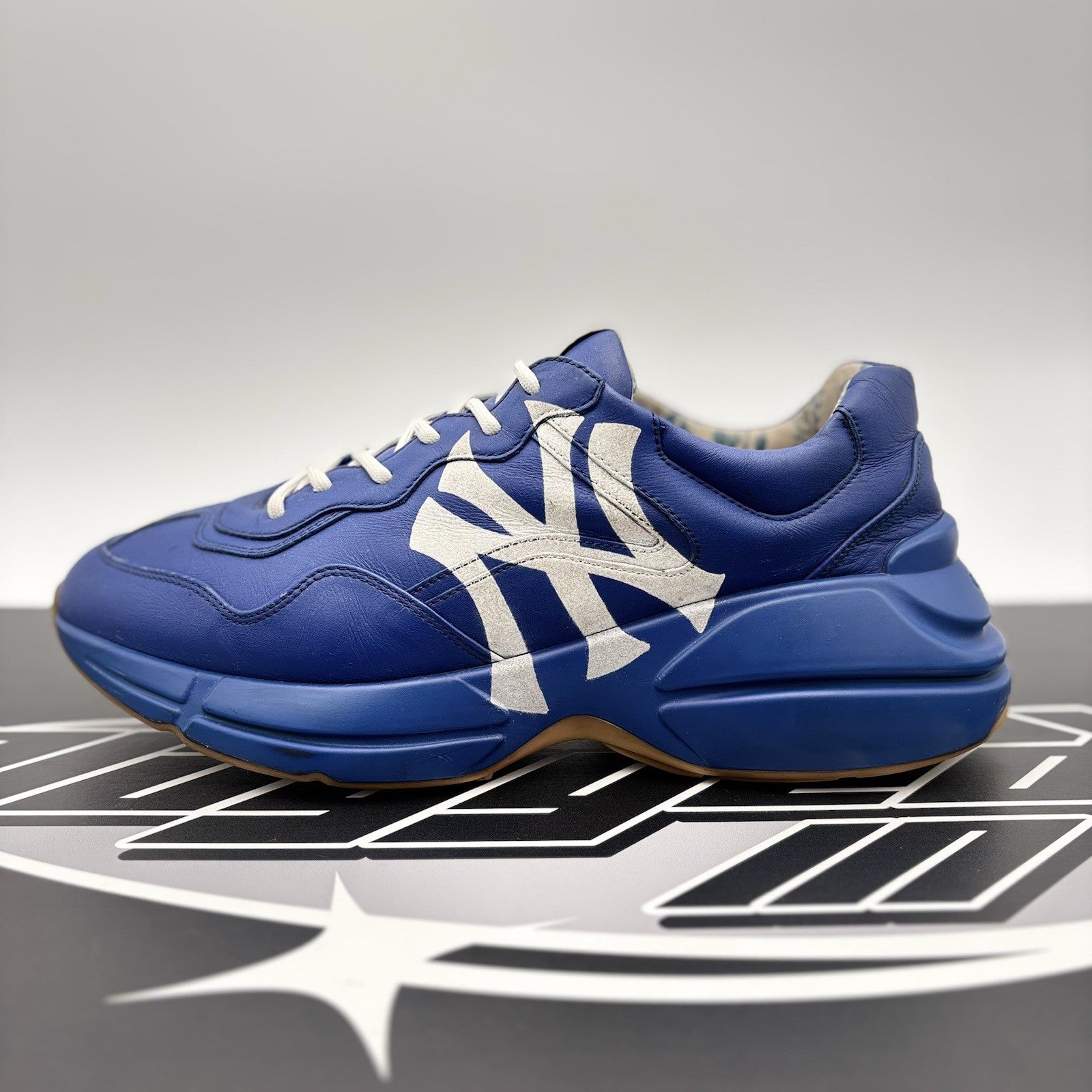 Size 8 G (8.5 US) - Gucci Rhyton MLB Edition ' New York Yankees Blue '