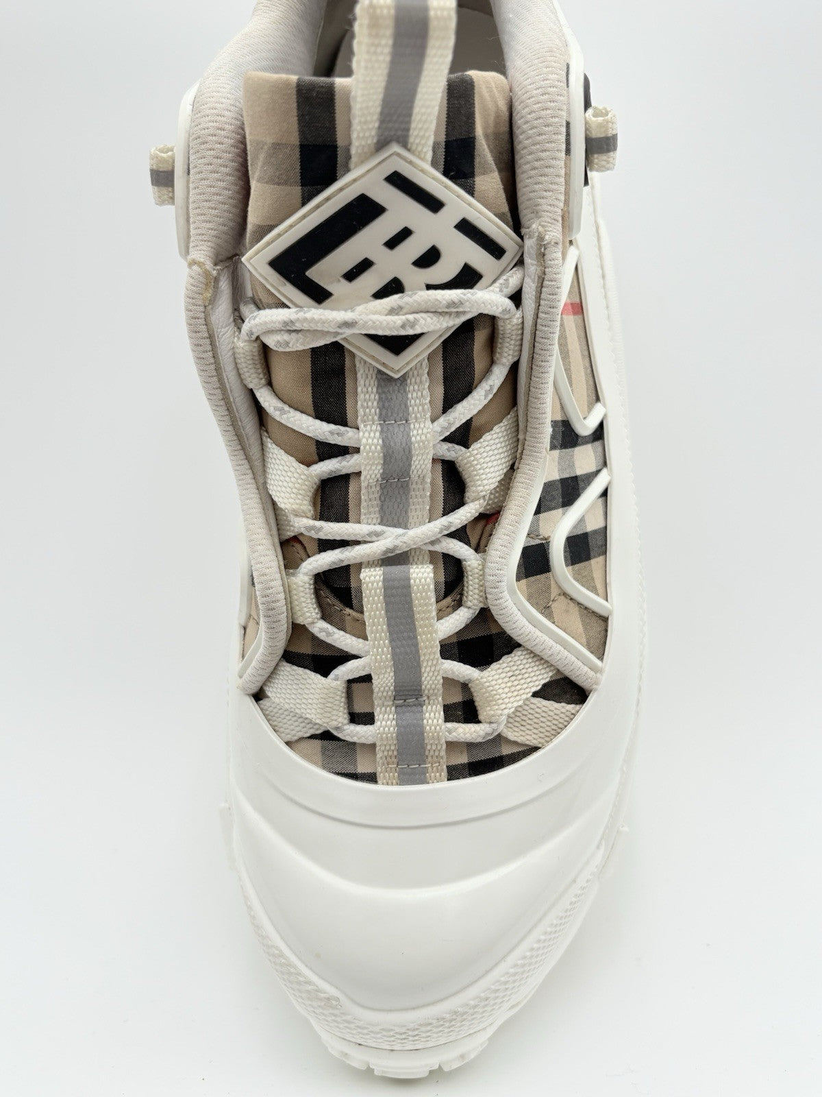 Size 43 (10 US) - Burberry Arthur Vintage Check ' Archive Beige White ' | GREAT!
