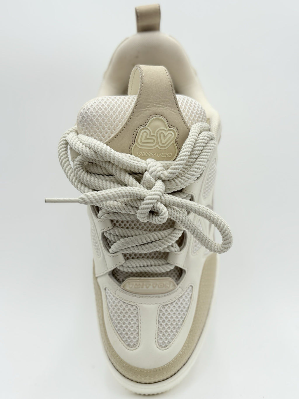 Size 7 LV (8-8.5 US) Louis Vuitton Skate ' Beige White ' | GREAT CONDITION!