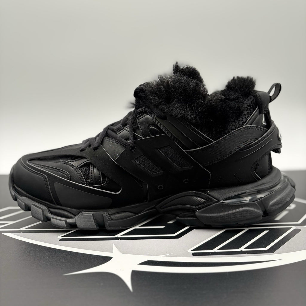 Size 46 (US 13) - Balenciaga Track Faux Fur ‘ Black ' | BRAND NEW!