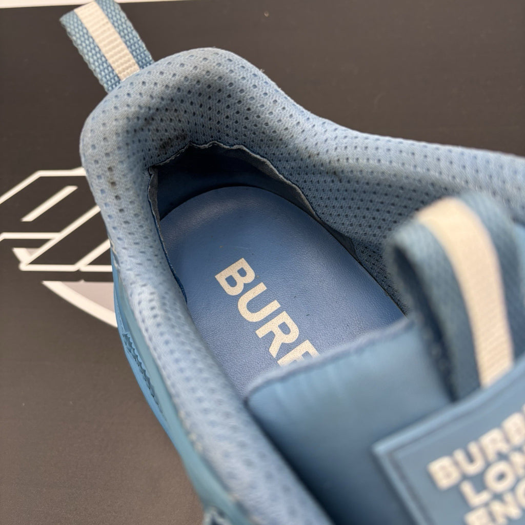 Size 45 EU (12 US) - Burberry Arthur ‘ Blue ‘ Low-Top Sneakers Monogram | GREAT!